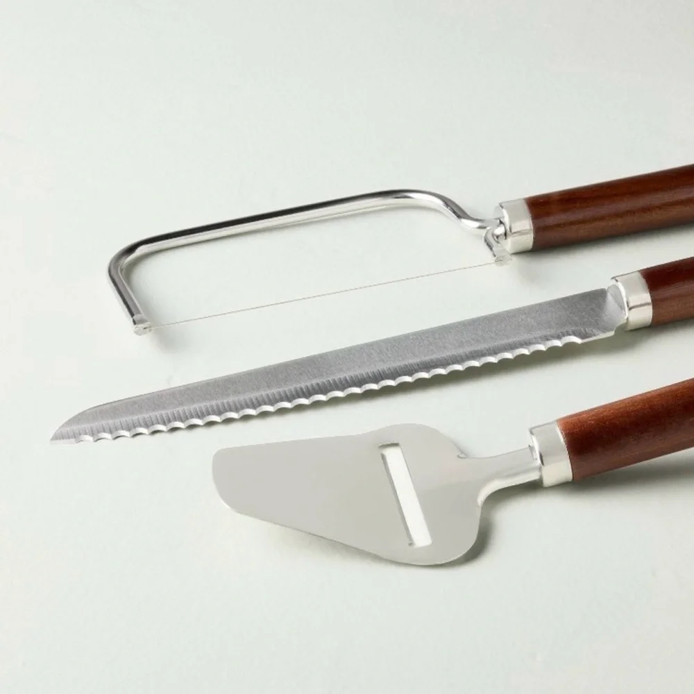 Set of 3 Cheese and Bread Knives Dark Brown - Hearth & Hand™ with Magnolia - Picture 4 of 4